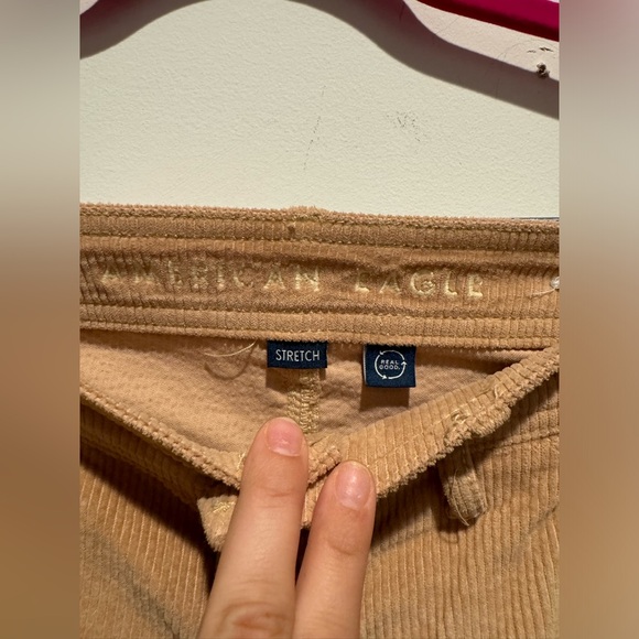 American Eagle Wide Leg Super High Rise Corduroy Cargo Jean - Picture 3 of 7
